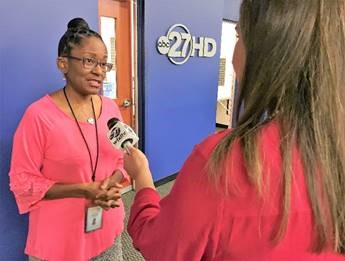 Lynn Vinson speaks with a WTXL anchor about the Breast and Cervical Cancer Early Detection Program.