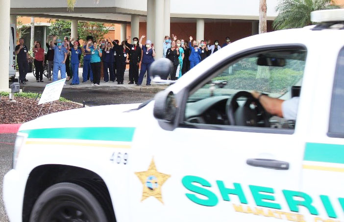 First Responders in Manatee County Celebrate Hospital Workers