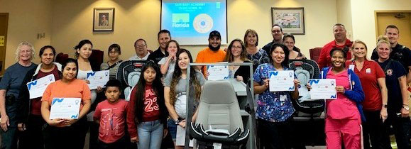 DOH-Okeechobee Partners with Okeechobee County Fire Rescue for a Safe Baby Academy