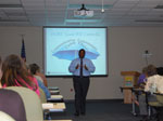 Dr. Andrew Daire, Director of the UCF Marriage and
                            Family Research Institute, delivers a workshop as part of the EI